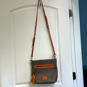 Dooney & Bourke taupe crossbody leather purse